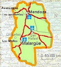 Malargue Map - Mendoza - Argentina